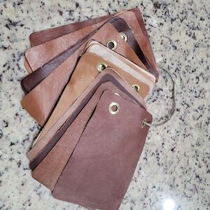 Brown Leather Swatches Set Of 20